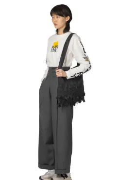 Outlet Kapital Wool Blend Stripe Boogie Day Suit Pants - Grey