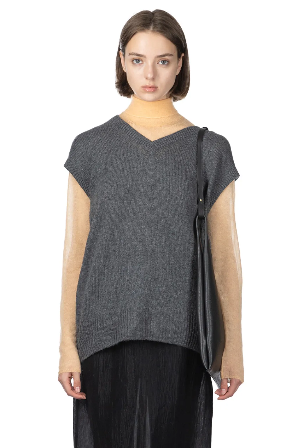 Outlet AURALEE Wool Cahsmere Silk Knit Vest - Grey