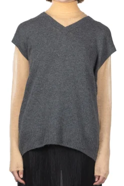 Outlet AURALEE Wool Cahsmere Silk Knit Vest - Grey