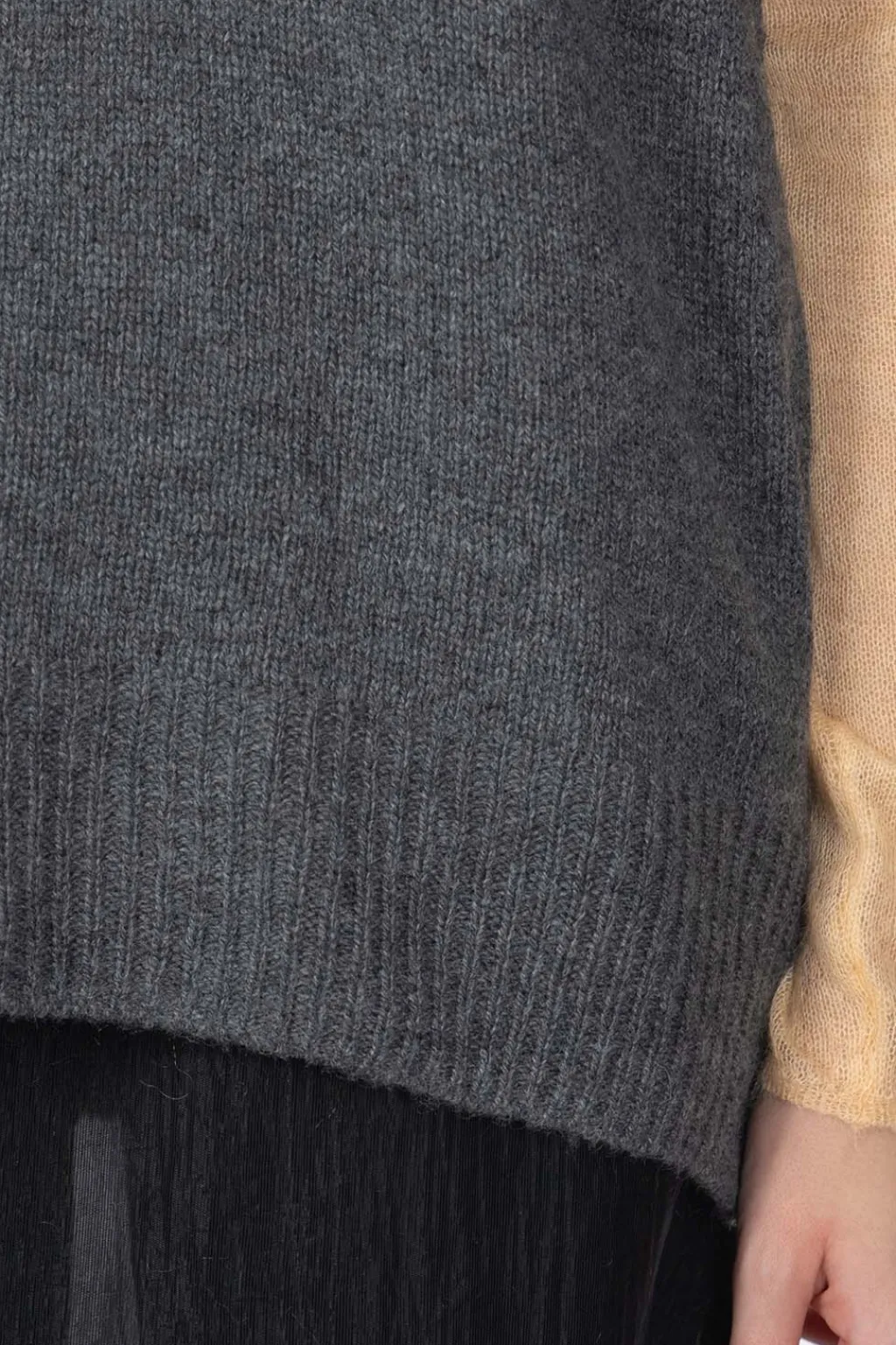Outlet AURALEE Wool Cahsmere Silk Knit Vest - Grey