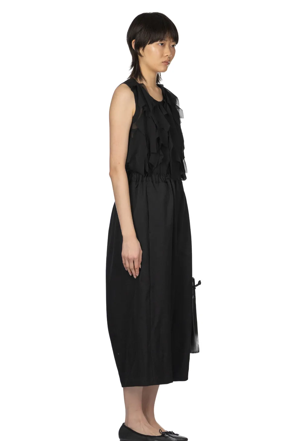Clearance Comme Des Garcons Comme Des Garcons Wool Drop Cloth Pants - Black