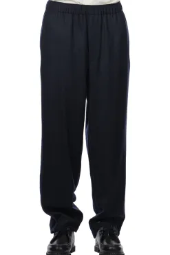 Fashion YLEVE Wool Flannel Trousers - Navy