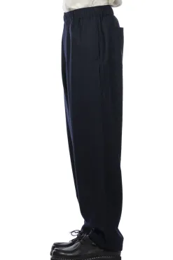 Fashion YLEVE Wool Flannel Trousers - Navy