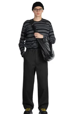 Clearance Still by Hand Wool mix easy pants - Charcoal