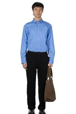 Fashion Comme Des Garcons Homme Deux Wool Nylon Cropped Pants - Dyed Black