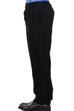 Fashion Comme Des Garcons Homme Deux Wool Nylon Cropped Pants - Dyed Black