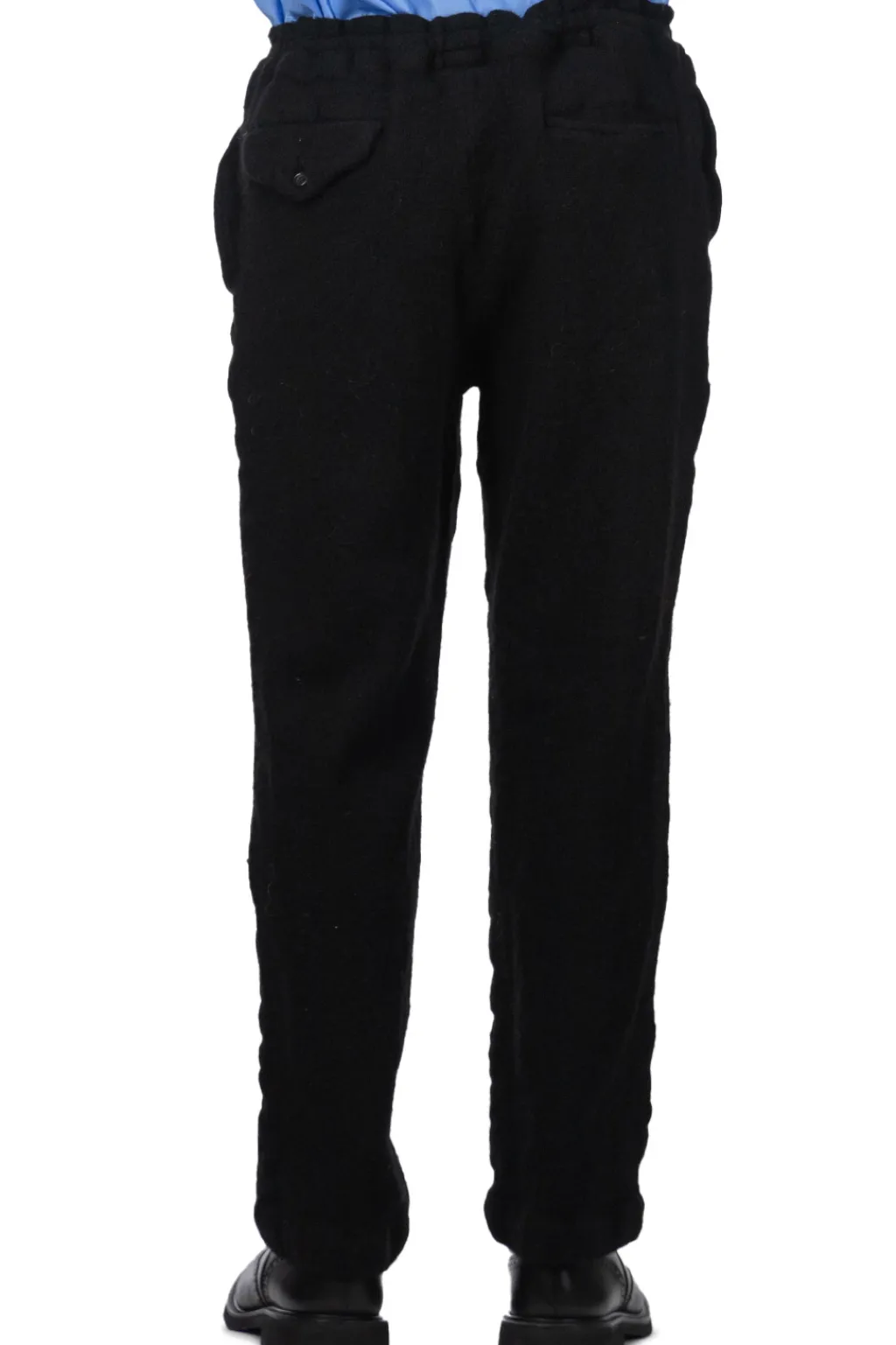 Fashion Comme Des Garcons Homme Deux Wool Nylon Cropped Pants - Dyed Black
