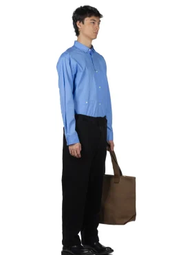 Fashion Comme Des Garcons Homme Deux Wool Nylon Cropped Pants - Dyed Black