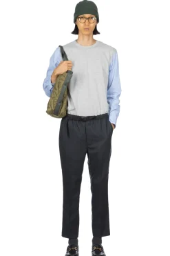 Outlet Comme Des Garcons Homme Wool Pants With Tactical Belt - Charcoal