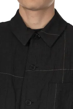 Sale Kaptain Sunshine Work Shirt Jacket - Black Pane
