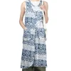 Sale Engineered Garments Wrap Vest Dress - Blue x Grey Poly Crochet