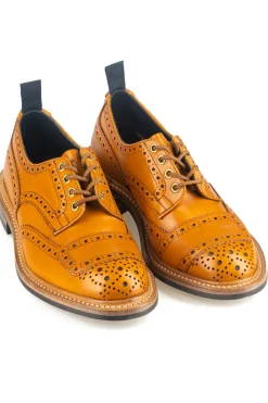 Clearance Tricker's X Blue Button Shop - Francis in Acorn Antique