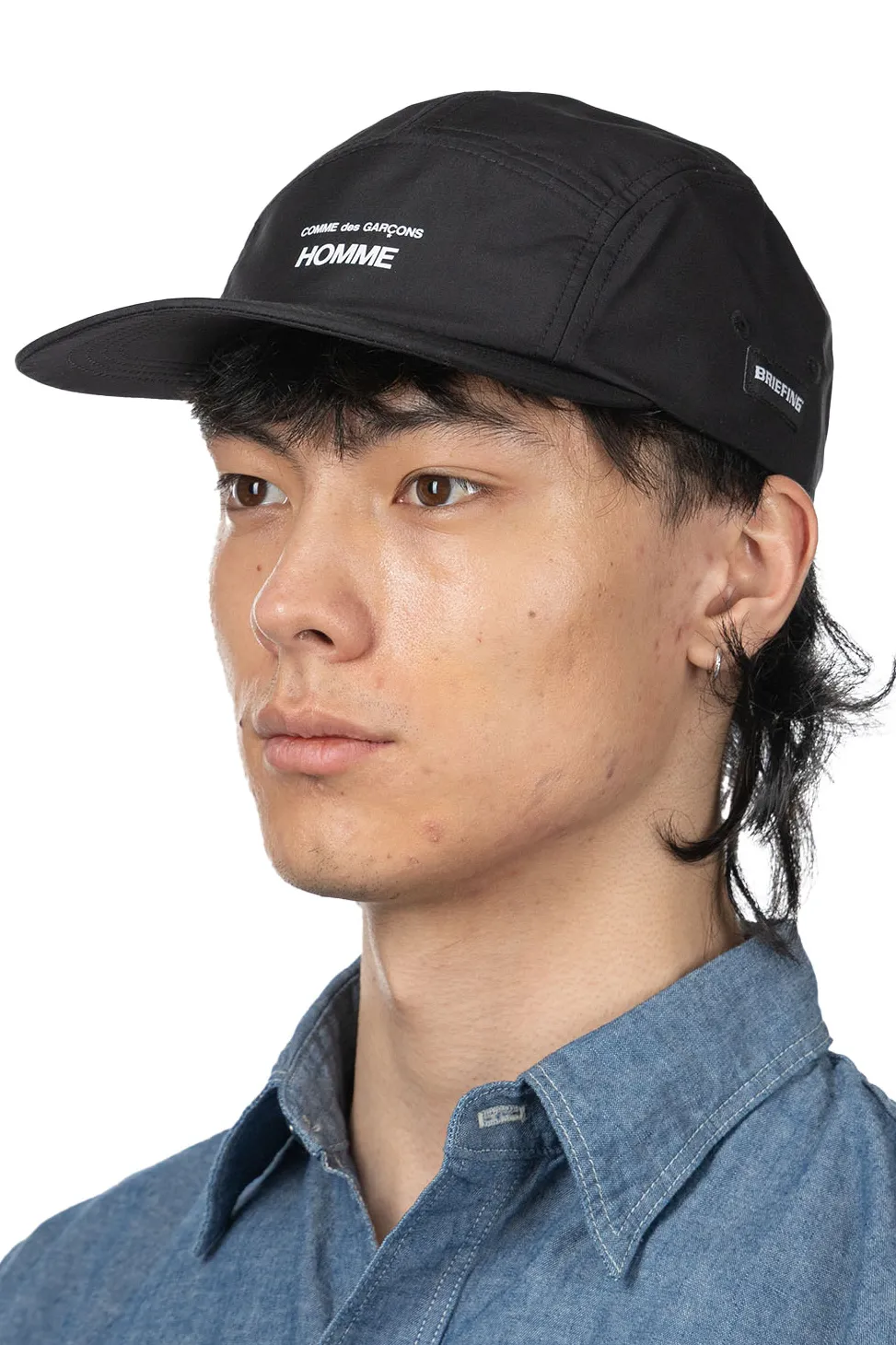 New Comme Des Garcons Homme x BRIEFING Nylon Cap - Black