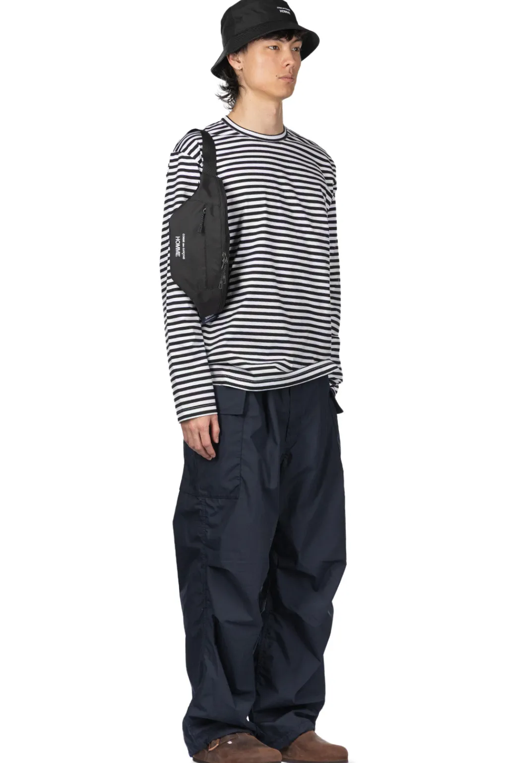 Online Junya Watanabe MAN x Comme des Garçons Striped LS T-Shirt - White Black