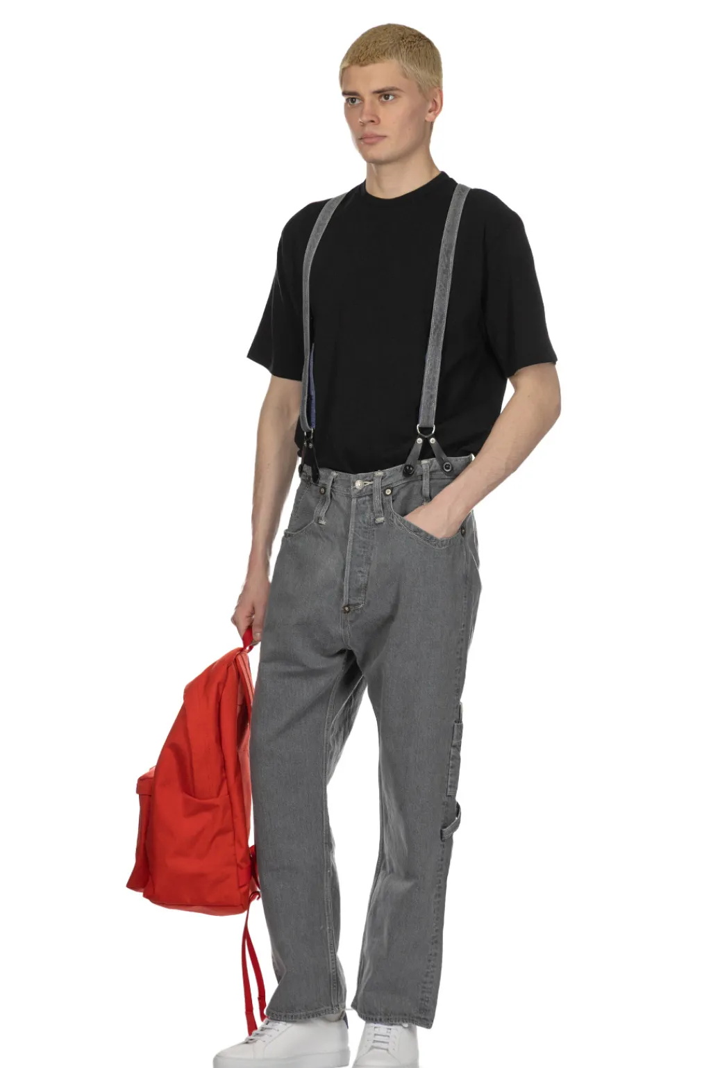 Clearance Junya Watanabe MAN x Levi's Denim - Suspender Pants - Grey