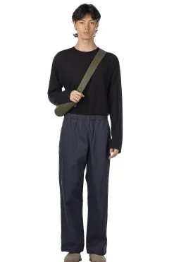 Outlet YLEVE Y : Cotton Poly Twill Easy Trousers - Navy