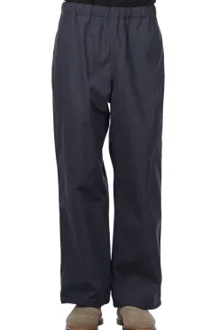 Outlet YLEVE Y : Cotton Poly Twill Easy Trousers - Navy