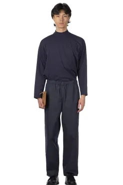 Outlet YLEVE Y : Cotton Poly Twill Tapered Easy Trousers - Navy
