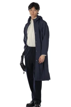Online YLEVE Y : Nylon Fleece Coat - Navy