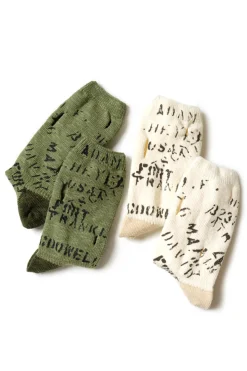 Outlet Kapital 96 Yarns ARMY Graffiti Hole-Punched Socks - 2 Colour Choices