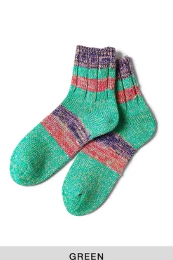 Best Kapital 60 Yarns Cotton Rib Stripe Socks - 4 Colors