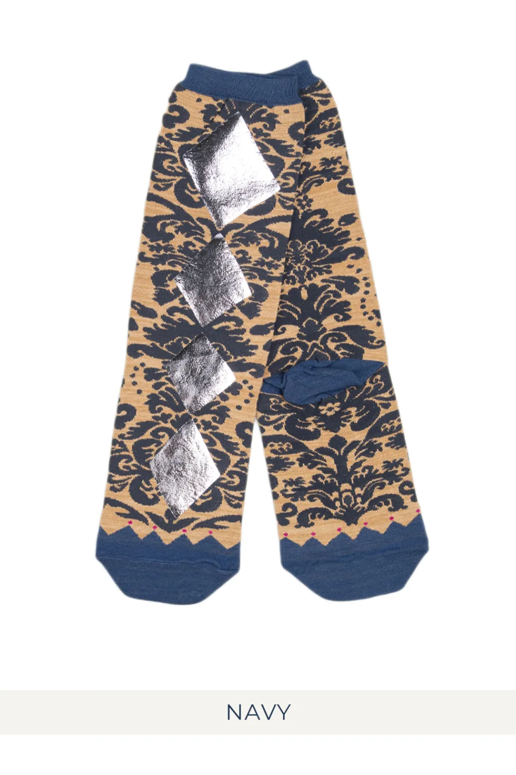 Clearance Kapital 200 Yarns FIZZ Print DAMASK Socks - 2 Colors