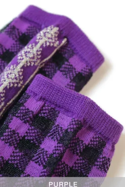 Fashion Kapital 144 Yarns Gingham Check See-Through Socks - 5 Colour Choices