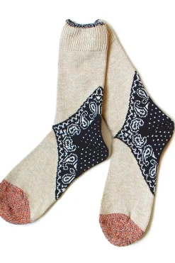 New Kapital 96 Yarns Heel Paisley Bandana Socks - 3 Colour Choices