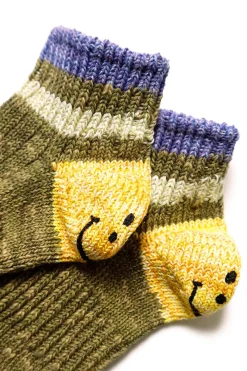 Clearance Kapital 60 Yarns IVY RAINBOWY HAPPY Heel Ankle Socks - 6 Colors