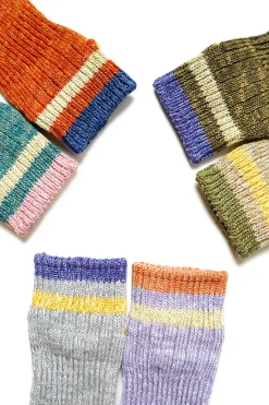 Clearance Kapital 60 Yarns IVY RAINBOWY HAPPY Heel Ankle Socks - 6 Colors