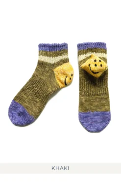 Clearance Kapital 60 Yarns IVY RAINBOWY HAPPY Heel Ankle Socks - 6 Colors