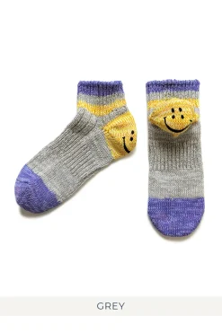 Clearance Kapital 60 Yarns IVY RAINBOWY HAPPY Heel Ankle Socks - 6 Colors