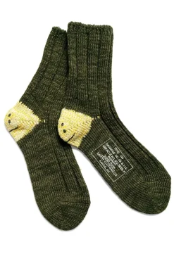 New Kapital 56 Yarns MA-1 HEEL SMILIE Socks