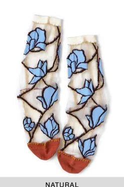 Sale Kapital 200 Yarns MAGNOIA See-Through Socks in 4 Color Chioces