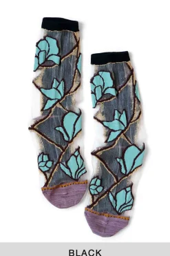 Sale Kapital 200 Yarns MAGNOIA See-Through Socks in 4 Color Chioces