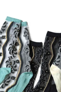 Sale Kapital 200 Yarns MOULIN Quilt Sheer Socks - 4 Color Choices