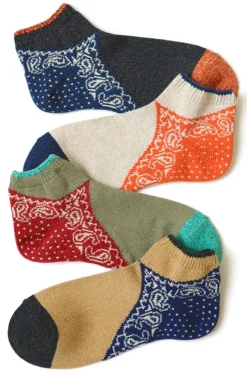 Clearance Kapital 96 Yarns Paisley Bandana Heel Ankle Socks - 4 Colors