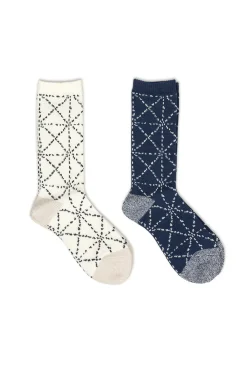 Hot Kapital 84 Yarns SASHIKO Socks in 2 Color Choices