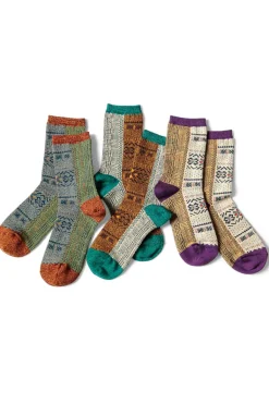 Discount Kapital 144 Yarns 2-Tones Fairisle Socks - 3 Color Choices