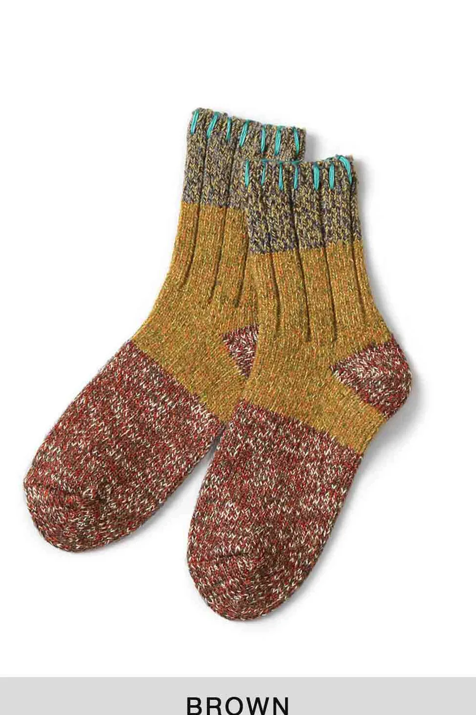 Fashion Kapital 56Yarns Wool Grandrelle GOGH HOBO Stitch Socks - 5 Colors