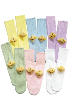 Discount Kapital 56 Yarns 3x1 Rib RAINBOWY HAPPY HEEL Socks - 6 Colors