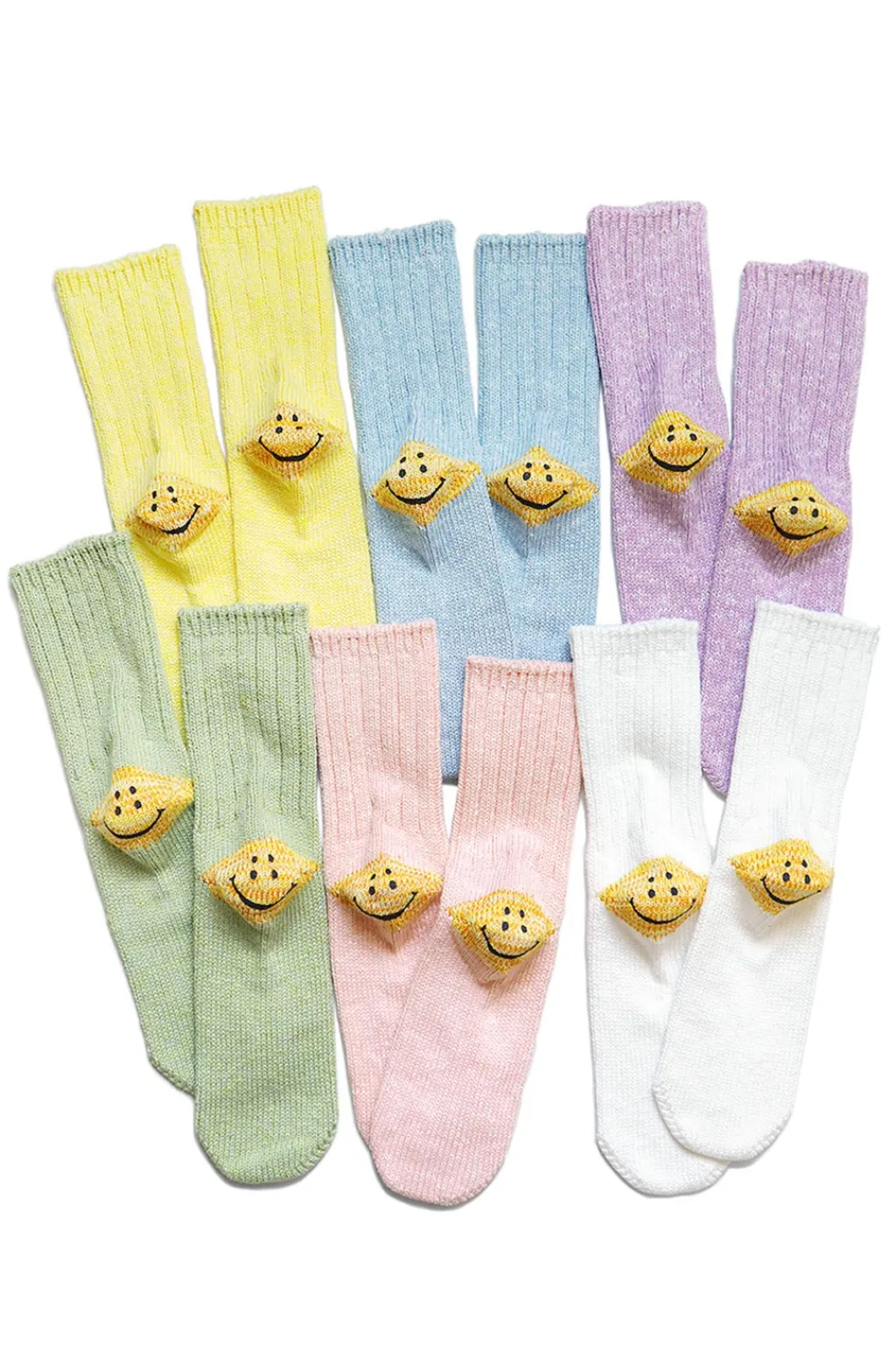 Discount Kapital 56 Yarns 3x1 Rib RAINBOWY HAPPY HEEL Socks - 6 Colors