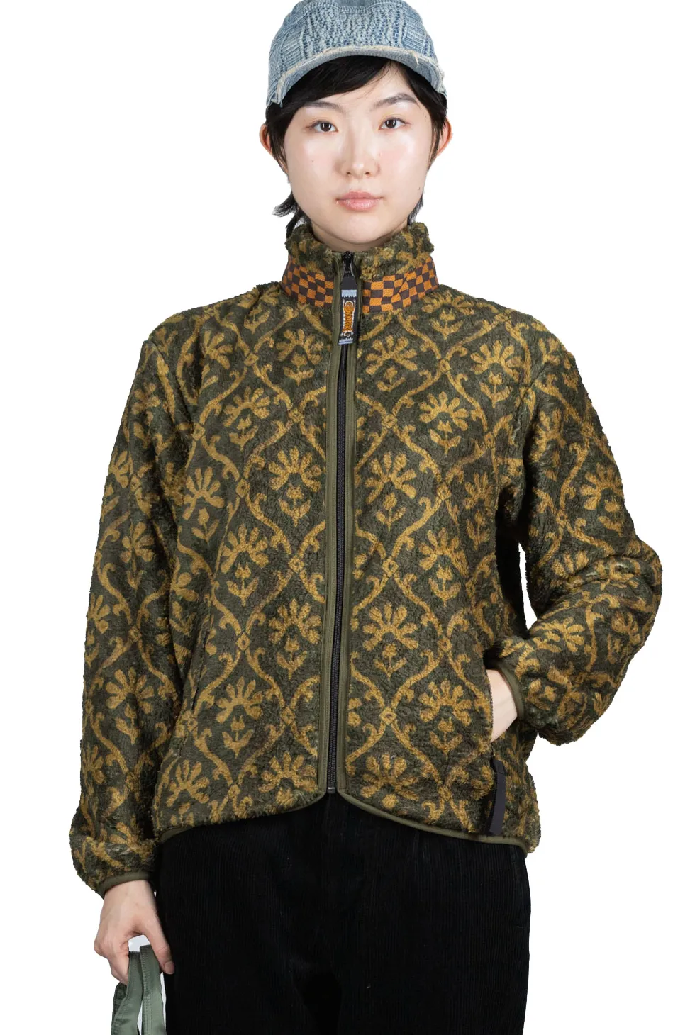 Online Kapital YOSEMITE Arabesque Fleece ZIP Blouson - Khaki