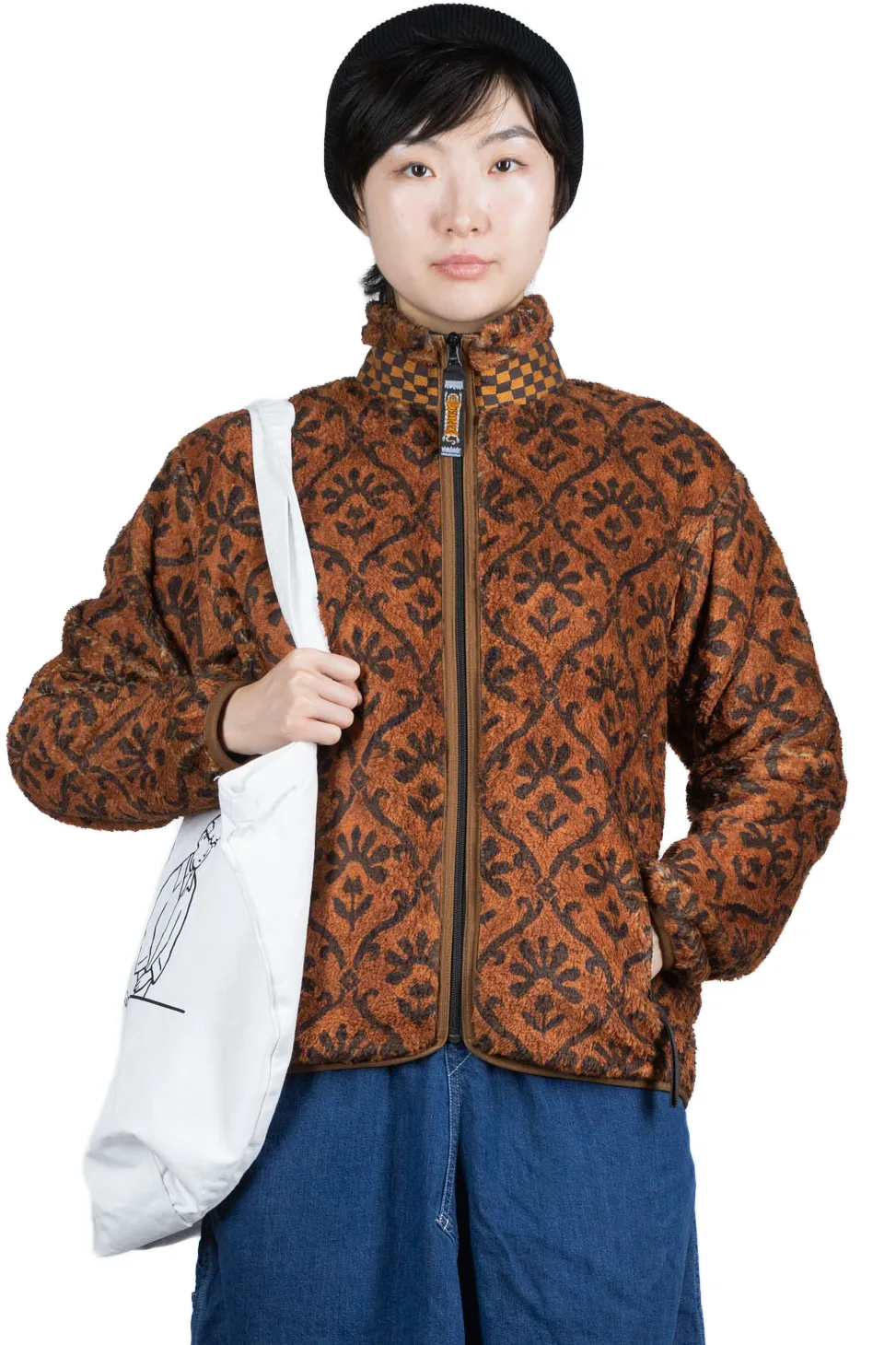Online Kapital YOSEMITE Arabesque Fleece ZIP Blouson - Brown