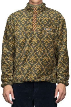 New Kapital YOSEMITE Arabesque Fleece Pullover - Khaki