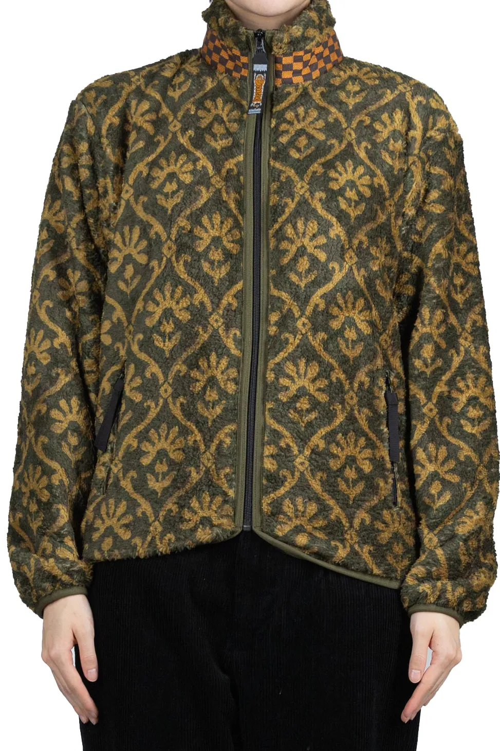 Online Kapital YOSEMITE Arabesque Fleece ZIP Blouson - Khaki