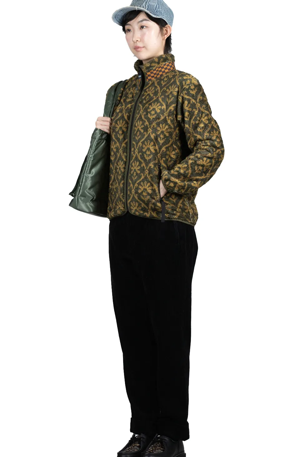 Online Kapital YOSEMITE Arabesque Fleece ZIP Blouson - Khaki